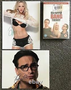 K. CUOCO, J. GALECKI, THE BIG BANG THEORY DVD, 8 x 10 GENUINE HAND SIGNED PHOTO, COA