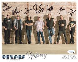 KANSAS HAND SIGNED 8x10 GROUP PHOTO SIGNED BY ALL 7 TO RON JSA