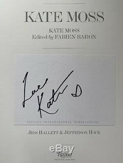 KATE MOSS by KATE MOSS HAND SIGNED AUTOGRAPHED BOOK TO THE RIZZOLI BOOKPLATE