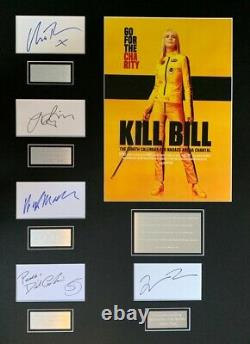 KILL BILL QUENTIN TARANTINO film hand signed mounted frame