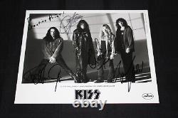 KISS 1995 Hand SIGNED Publicity Photo 100% ORIGINAL Autographs Unplugged DETROIT