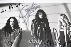 KISS 1995 Hand SIGNED Publicity Photo 100% ORIGINAL Autographs Unplugged DETROIT