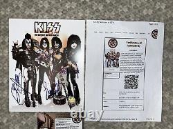 KISS Original Hand Signed Autograph 8X10 Authentication Included