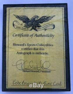 KOBE BRYANT HAND AUTOGRAPHED UD Game Floor 2002-03 Hardcourt #KB-F w COA MINT