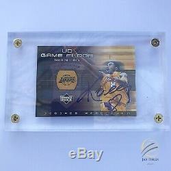 KOBE BRYANT HAND AUTOGRAPHED UD Game Floor 2002-03 Hardcourt #KB-F w COA MINT