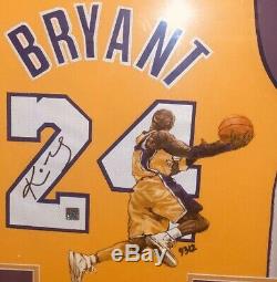 KOBE BRYANT SIGNED AUTOGRAPH AUTHENTIC JERSEY FRAMED & Hand Painted! 1 Of A Kind