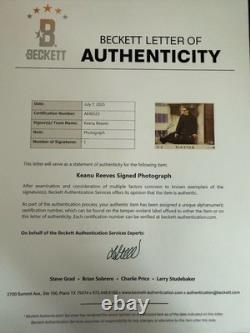 Keanu Reeves Hand Signed In Person Matrix? Autographed 11x14 Rare Beckett LOA