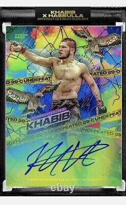 Khabib Nurmagomedov X Tyson Beck Undefeated Coloration Autograph In Hand /22