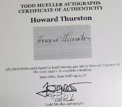 King of Cards Howard & Jane Thurston Hand Signed Display Mueller COA Magician