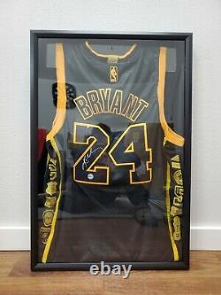 Kobe Bryant Autographed Commemorative snakeskin Jersey Hand Signed w COA & frame