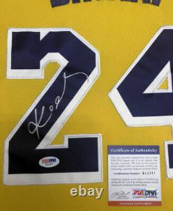 Kobe Bryant Autographed Hand Signed Custom Framed #24 LA Lakers Jersey PSA COA