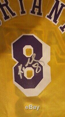 Kobe Bryant Autographed Hand Signed Rare Silver Sharpie Lakers Gold Jersey #8