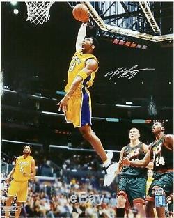Kobe Bryant Hand Signed Autographed 16x20 #8 Vintage One Hand Big Dunk PSA/DNA
