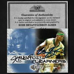 Kobe Bryant/Lebron James 2003 Rookie UD dual hand signed Autograph Card withCOA