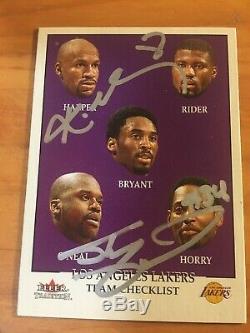Kobe Bryant/Shaquille ONeal Fleer hand signed Autograph Card With COA-Authentic