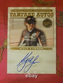 Kyle Larson 2013 Press Pass Fanfare Autos Gold Autographed Rookie Card 076/125