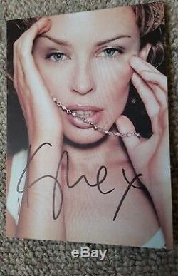 Kylie Minogue X4 lot of Hand Signed Autographed Promo Postcards Genuine GOLDEN
