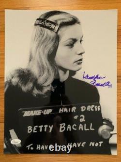 LAUREN BACALL HAND SIGNED OVERSIZED 11x14 PHOTO BEST POSE EVER JSA