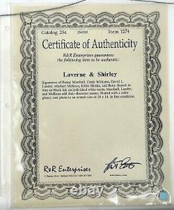 LAVERNE & SHIRLEY Cast Hand Signed/Framed & Matted Autographs with COA