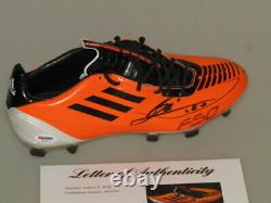 LEO MESSI Hand Signed Soccer Cleat Boot + PSA DNA COA BUY 100% GENUINE MESSI