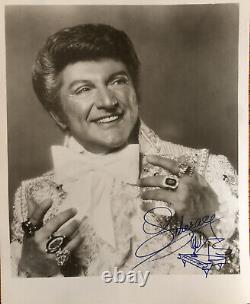 LIBERACE HAND SIGNED 8 X 10 PHOTO Autograph with Famous Piano Sketch
