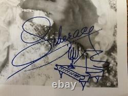 LIBERACE HAND SIGNED 8 X 10 PHOTO Autograph with Famous Piano Sketch