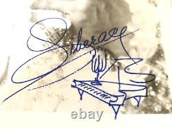 LIBERACE HAND SIGNED 8 X 10 PHOTO Autograph with Famous Piano Sketch