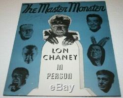LON CHANEY JR. Hand Signed Autographed Ad Poster withCOA THE WOLFMAN