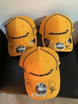 Lando Norris And Daniel Ricciardo Double Hand Signed McLaren F1 Team Cap 2021