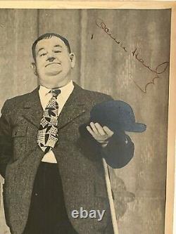 Laurel & Hardy ORIGINAL Large Hand Signed Sepia Photograph Full COA JSA Approved
