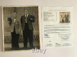 Laurel & Hardy ORIGINAL Large Hand Signed Sepia Photograph Full COA JSA Approved