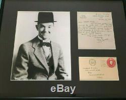 Laurel and Hardy Stan Laurel ULTRA RARE Hand Written Letter Signed UACC