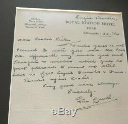 Laurel and Hardy Stan Laurel ULTRA RARE Hand Written Letter Signed UACC