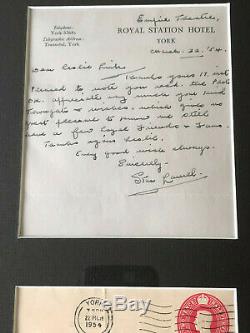 Laurel and Hardy Stan Laurel ULTRA RARE Hand Written Letter Signed UACC