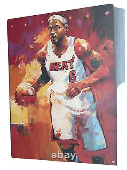 LeBron James Malcolm Farley Authentic Autographed Hand Painted Picture (JSA)
