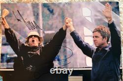 Liam & Noel Gallagher Hand Signed 18x12 Photo Oasis Dual With COA & Proof NEW IN