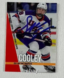 Logan Cooley Hand Signed Sports Card USA Hockey Autograph Arizona Coyotes Coa