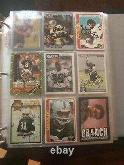 Los Angeles / Oakland Raiders Signed Card Lot, Shell, Branch, Vella, Biletnicoff