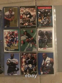 Los Angeles / Oakland Raiders Signed Card Lot, Shell, Branch, Vella, Biletnicoff