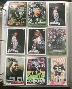 Los Angeles / Oakland Raiders Signed Card Lot, Shell, Branch, Vella, Biletnicoff