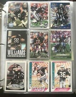 Los Angeles / Oakland Raiders Signed Card Lot, Shell, Branch, Vella, Biletnicoff