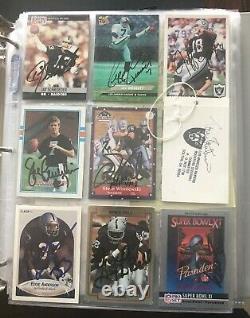 Los Angeles / Oakland Raiders Signed Card Lot, Shell, Branch, Vella, Biletnicoff