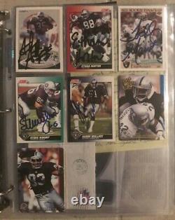 Los Angeles / Oakland Raiders Signed Card Lot, Shell, Branch, Vella, Biletnicoff