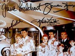 Lost In Space Hand Signed Cast Photo Autograph x6 Members Color 8x10 COA Rare