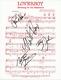 Loverboy Real Hand Signed Working For The Weekend Sheet Music Coa Autographed