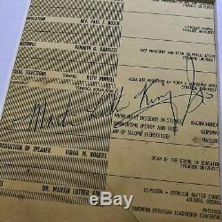 MARTIN LUTHER KING JR BAS Beckett LOA Hand Signed 1961 Speech Autograph