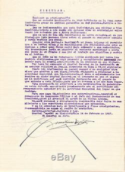 MEXICO EMILIANO ZAPATA handsigned DAY ORDER 1917