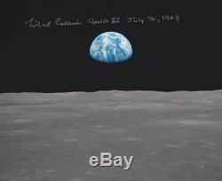 MICHAEL COLLINS APOLLO 11 -EARTHRISE- NASA HAND SIGNED 8 x 10 PHOTO WithCOA MINT