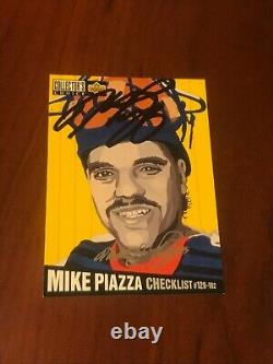 MIKE PIAZZA auto hand-signed on card 1993 Collector's Choice with Silver Signature