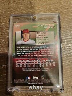 MIKE TROUT 2018 Stadium Club HAND ON CHIN Variation Rare On Card Auto